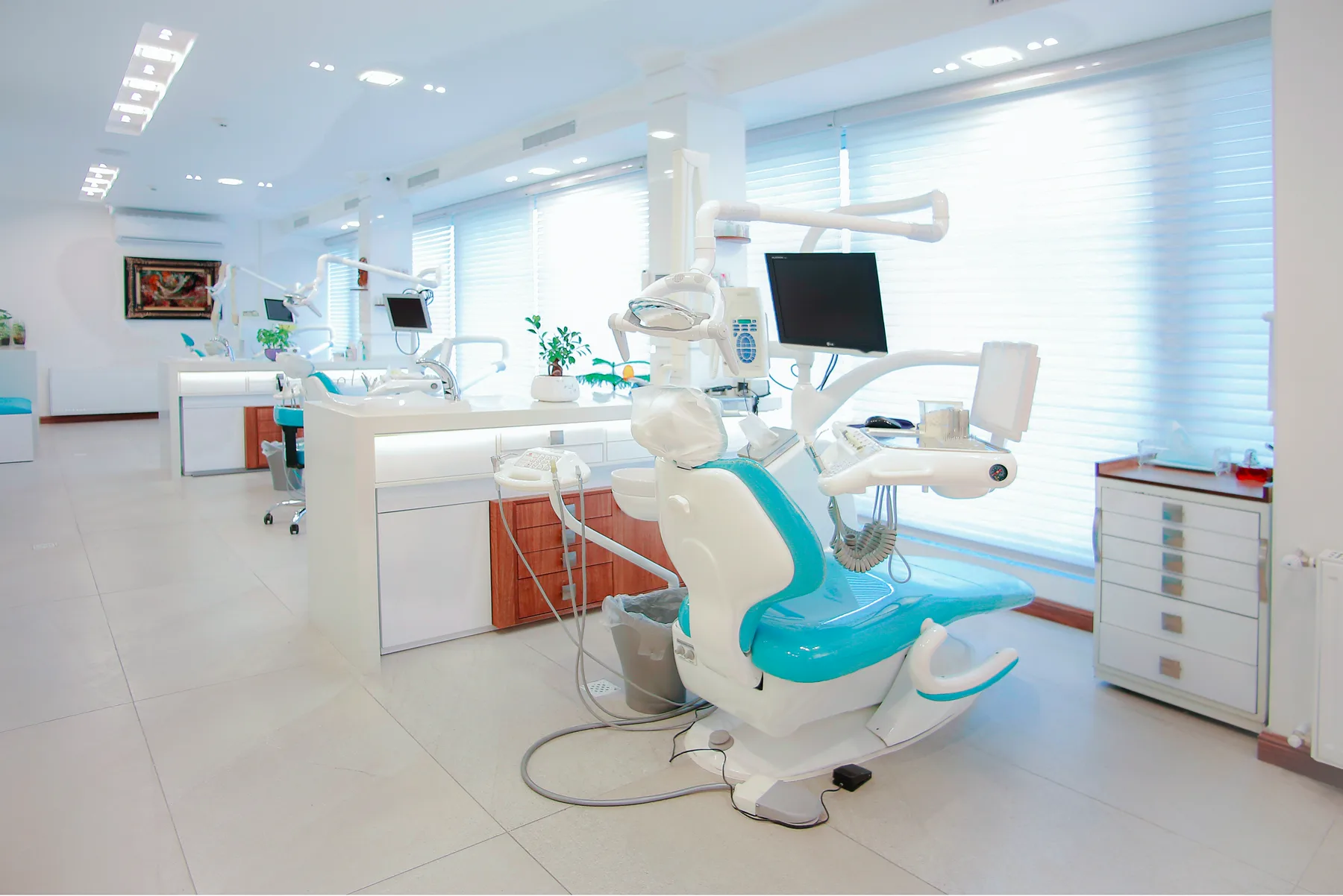 Bright open-plan clinic interior